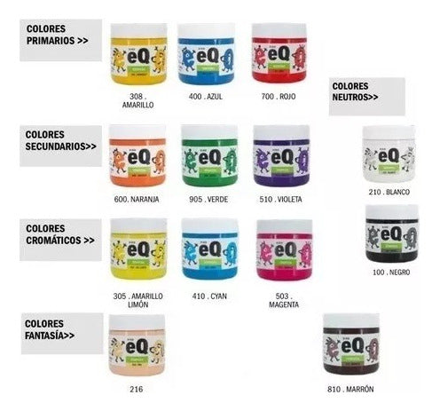 EQ Tempera Escolar 250 Gr X 5 Unidades 1