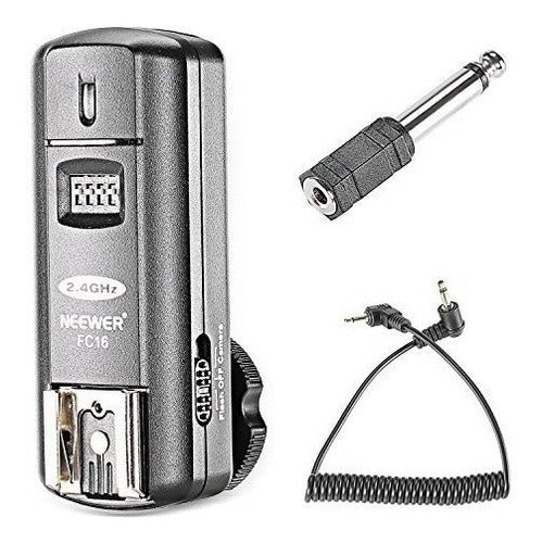 Neewer FC 16 Multi Channel 2.4GHz 3 In 1 Wireless Hot Shoe Flash Receiver 0