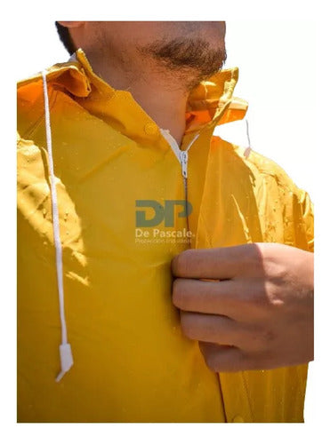 Waterproof Yellow PVC Rain Poncho by Pascale 1