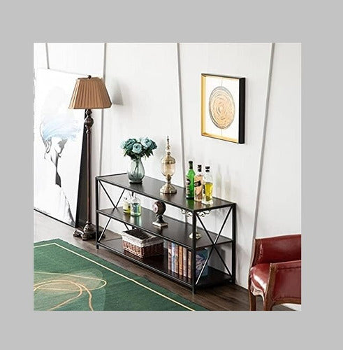 Expomuebles Industrial Style Table With Two Shelves and Design 4