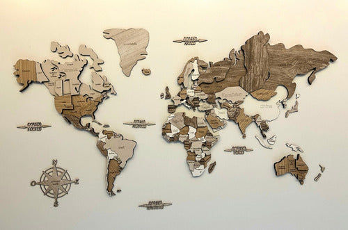 Unique 3D Wooden World Map 2.1m x 1.2m 14