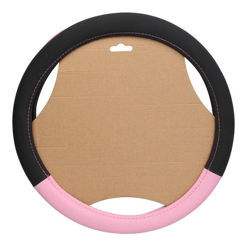 Vexo Universal Steering Wheel Cover Diameter 38 Cool Line Black Pink 1