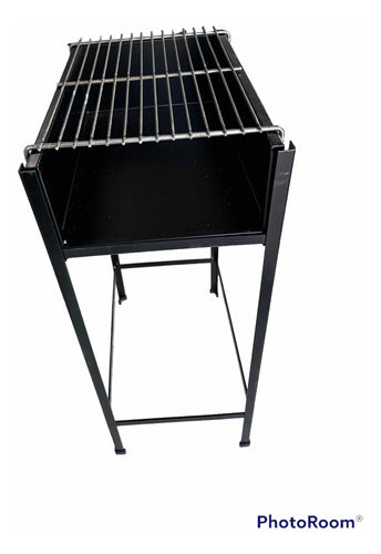 High Grill Stand for Large Grill with Refractory Bricks 4