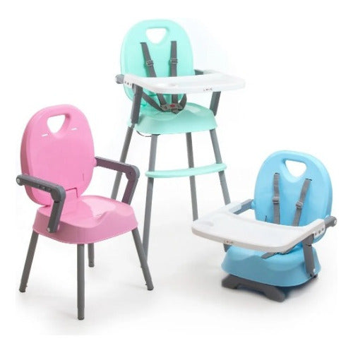 3-in-1 Baby Dining Chair Booster Seat High Low Lightweight + Bib 19