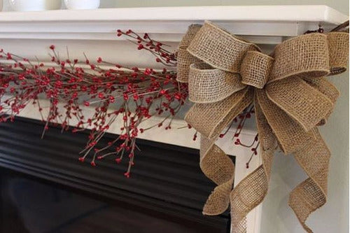 CleverClover Decorative Burlap Ribbon 10cm x 200cm 3