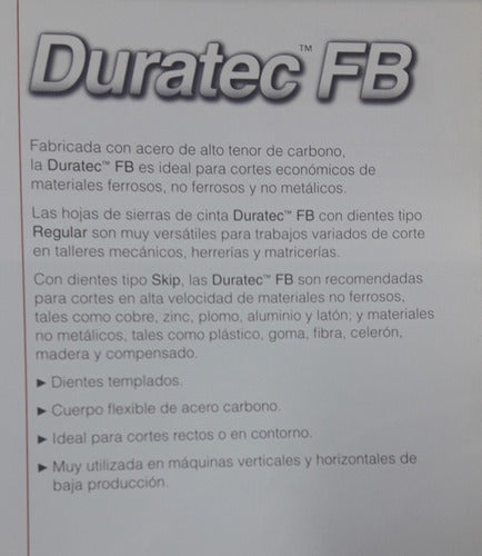 Banda Sf Ac Duratec Fb 06x0,65 Z 32 W 1810 Mm Sin Par 3