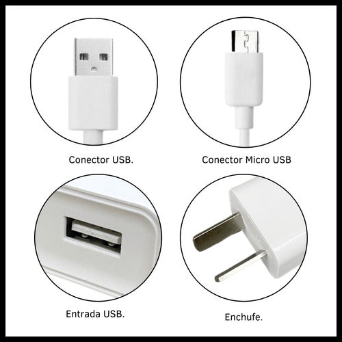 Fast Charge Micro USB Charger 2 USB 3.1A Cable 1.2m Full 4