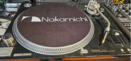 DJPROAUDIO Nakamichi Logo White Black Background Slipmat Foam 5