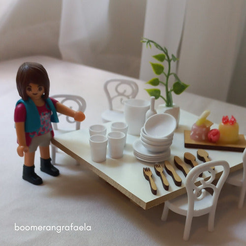 Miniature Dining Room Set for Dollhouses 2