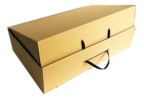 Set of 100 Plain Microcorrugated Shoe and Apparel Gift Boxes 30x50x12 cm 0