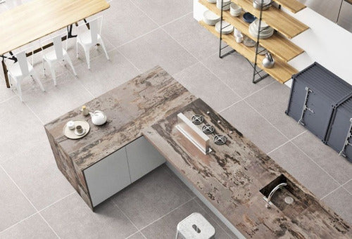 Ceramica Revestimiento Piso Pared Gris Cemento 62x62 Primera 1