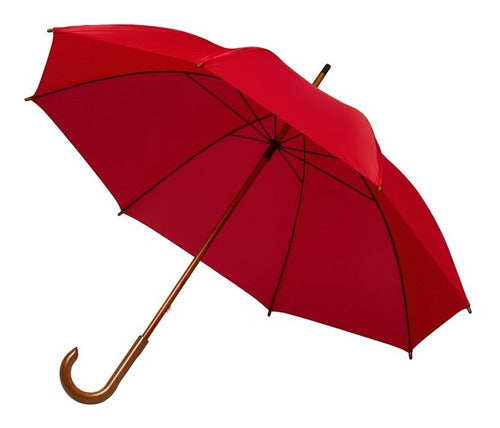 Tahg Curved Wooden Handle Umbrella (Optional Logo Printing) 5