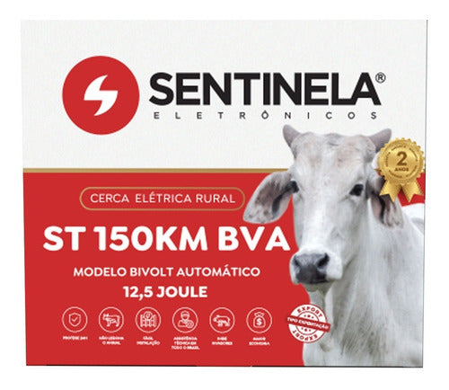 Aparelho De Choque Elétrico Cerca Rural 150km Bv Sentinela 2