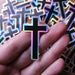 Generic Pack of 50 Cross Vinyl Holographic Stickers 1