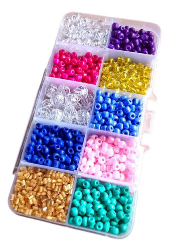 Best Wishes 1,400 Acrylic Beads + 1,100 Seed Beads for Jewelry Making 0