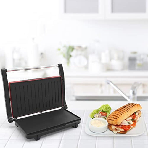 Chef Buddy 82-SW100 Non-Stick Grill and Panini Press, Red 1