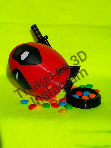 Golosinero Egg Container - 3D Printed Design Deadpool 2