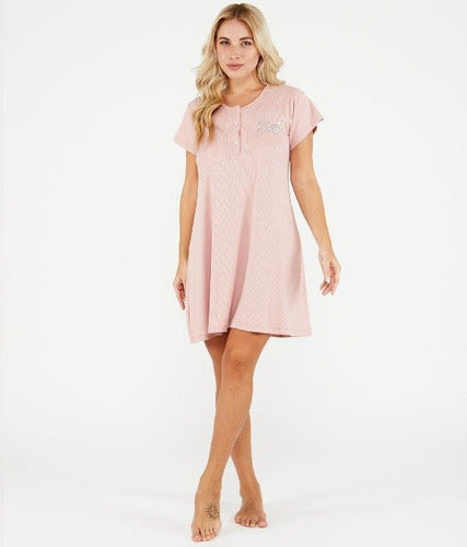 Maternity Nursing Nightgown with Buttons for Plus Sizes 8