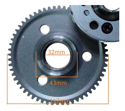 Bendix De Arranque + Corona Motomel Strato / Euro / Alpino 2