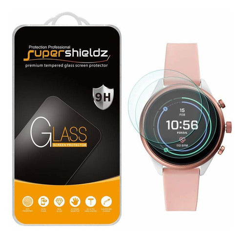 3 Pack Supershieldz Fossil Sport Smartwatch 41mm Gen 4 Tempered Glass Screen Protector 0