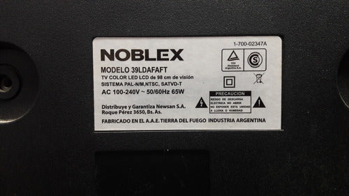 Placa Tcon Integrada Noblex 39ldafaft 7