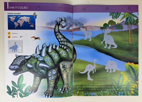 Lote X 4 Libros Pegando Dinosaurios Con Autoadhesivos 7