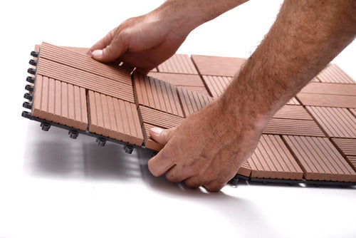 Interlocking WPC Deck Tiles for Outdoor - Better Than PVC per m2 5