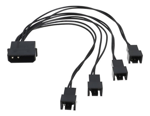 Cabo Adaptador Fan Molex Multi Para 4 Coolers 3 E 4 Pinos 0