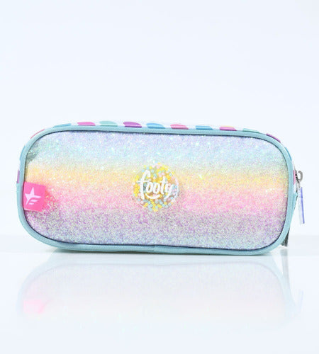 Double Zipper Pencil Case Cool Friends with LED Light by Footy 2
