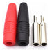 5 Pares Negro/rojo Aislado 0.157 in Banana Plug Hembra Jack 3