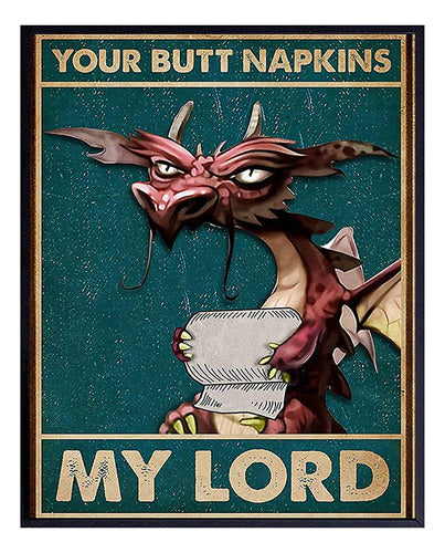 Your Butt Servilletas My Lord - Decoraciones De Dragones - D 0