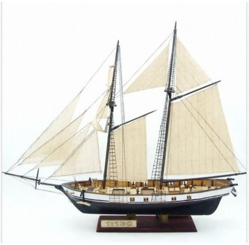 [home] 1:130 Modelo De Montagem De Navio Barco À Vela De Mad 1