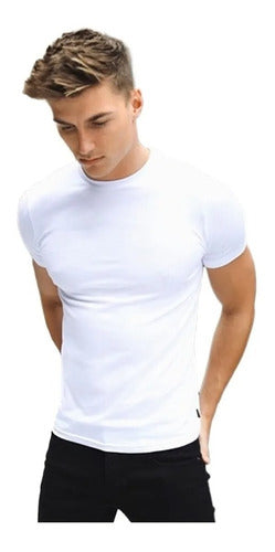 Men's Fitted Elastane T-Shirt - Lisbon Model Pink 3