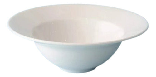 Set of 4 20 cm Porcelain Horeca Daisy Deep Bowls with Handle 0