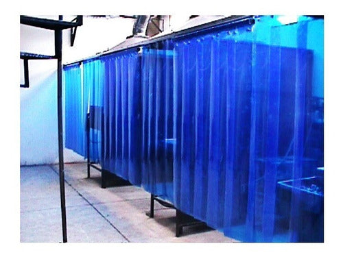 Custom PVC Refrigerator Curtains 200x2 Blue 0