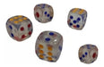 25 Transparent Acrylic Large 17mm Dice Various Colors Pack 4