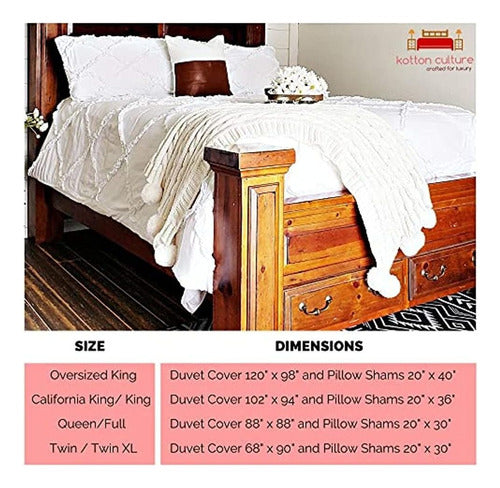 Kotton Culture 100% Egyptian Cotton 3-Piece Duvet Cover Set 1