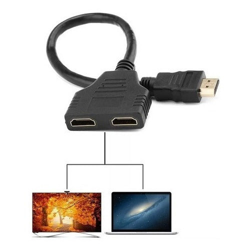 Genérica HDMI 1.4 Splitter 1 Male to 2 Female Adapted for You 0