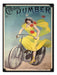 #1417 - Cuadro Decorativo - Bicicleta Vintage Mujer Retro 0