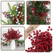 LLZLL Christmas Decoration Artificial Berry Stems Red Berries 6