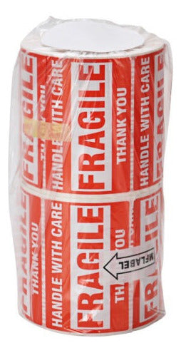 12 Rolls 500/roll 2 X 3 Fragile Handling Stickers 5