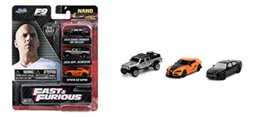 Fast & Furious F9 1.65  Nano 3-pack Wave 3 Diecast Cars, Jug 0