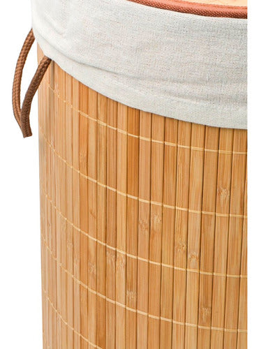 FR Bamboo Laundry Organizer Basket with Lid 3