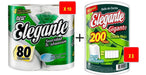 Elegante Paper Towel 80 M + Elegante Kitchen Rolls 0