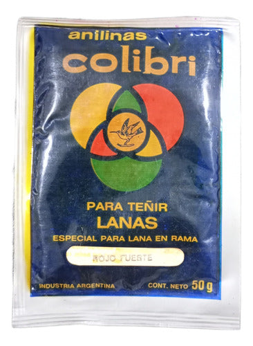 Anilina Para Lana En Rama Pack 6 Sobres De 50 G/ Colibri 1