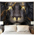 NiYoung Golden Cool Lion King Painting Wall Tapestry Hippi 0