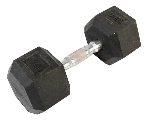 Mega Sale Hexagonal Rubber Dumbbell 10 Kg Gym Weight 0