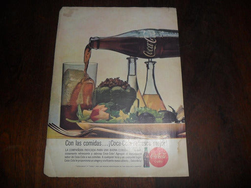 Antigua Publicidad 1963 Coca Cola Bebida Botella 0