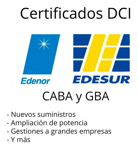 DCI Certificates for Electrical Supply in Buenos Aires 1