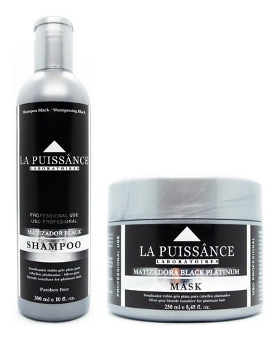 La Puissance Black Shampoo + Máscara Pelo Rubio Gris 3c 0